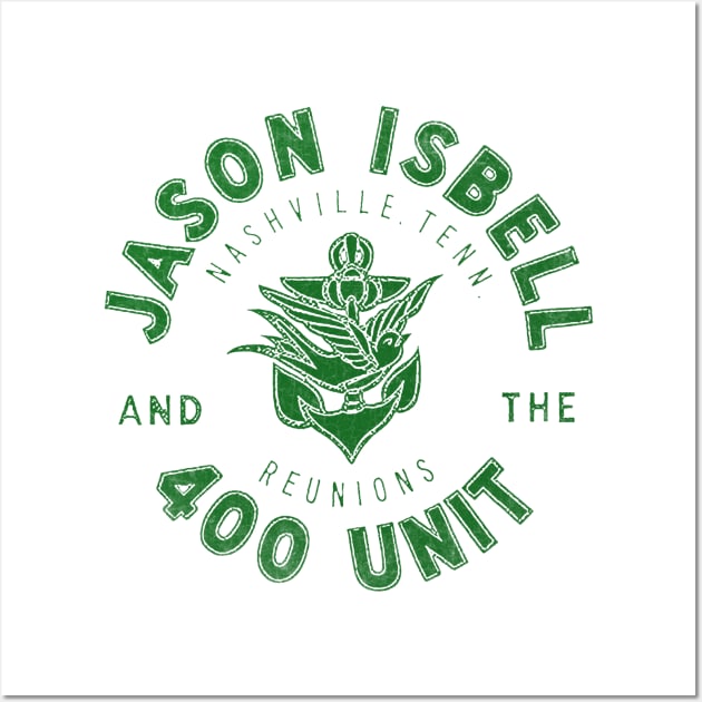 jason isbell // green solid style Wall Art by Loreatees